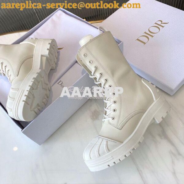 Replica Dior Iron Ankle Boot White Rubber and Calfskin KDI648L 8