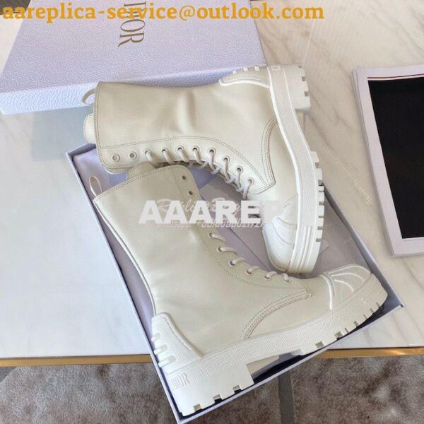 Replica Dior Iron Ankle Boot White Rubber and Calfskin KDI648L 9