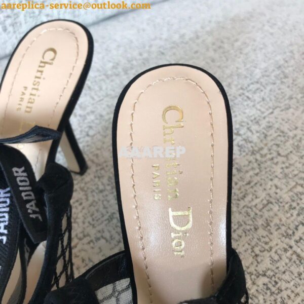 Replica Dior J'adior Ballerina Flat & Slingback Pumps Black Mesh 9