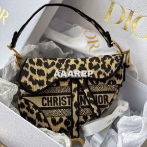 Replica Dior Saddle Bag M0446 Beige Multicolor Mizza Embroidery 2