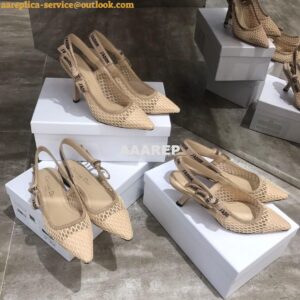 Replica Dior J'adior Ballerina Flat & Slingback Pumps Nude Mesh