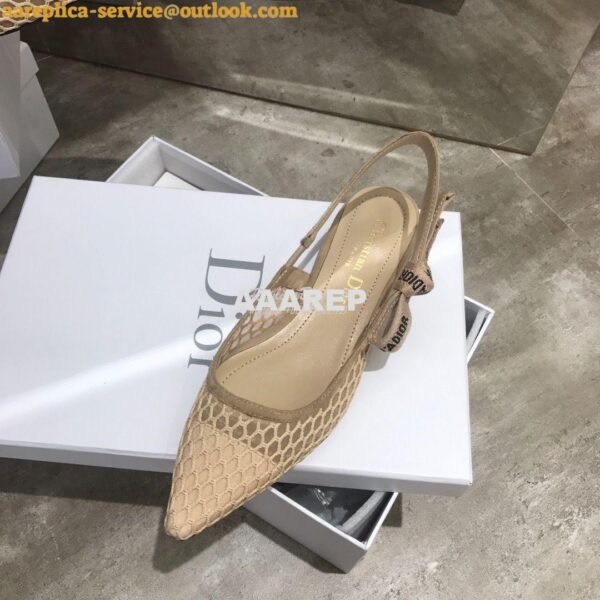 Replica Dior J'adior Ballerina Flat & Slingback Pumps Nude Mesh 6