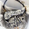 Replica Dior Saddle Bag M0446 Denim Multicolor Dior Jardin Magique Emb 2