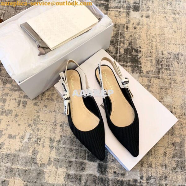 Replica Dior J'adior Ballerina Flat KCB384 Black 4