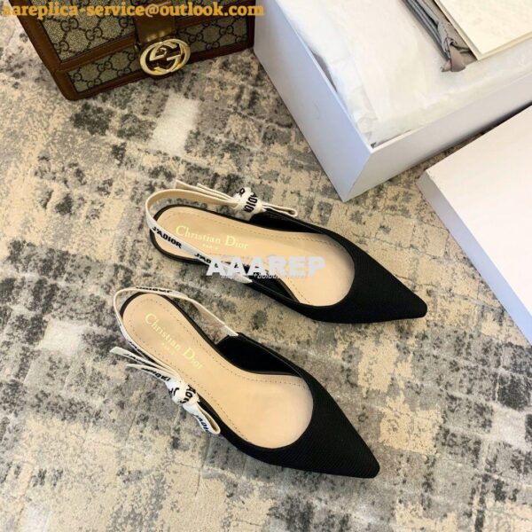 Replica Dior J'adior Ballerina Flat KCB384 Black 5