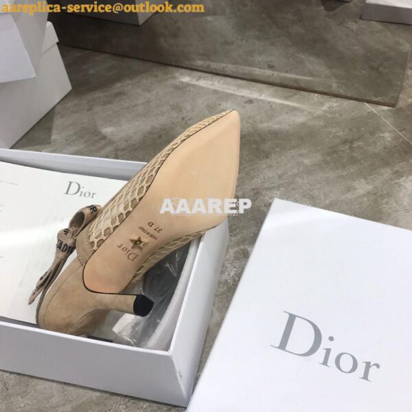 Replica Dior J'adior Ballerina Flat & Slingback Pumps Nude Mesh 18