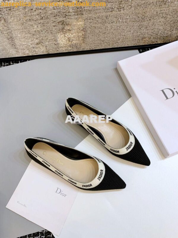 Replica Dior J'adior Ballerina Flat KCB486 Black 3