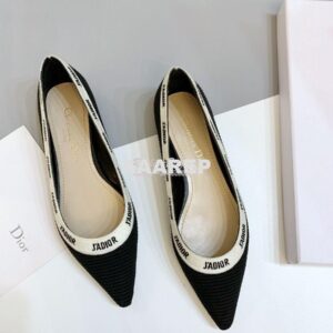 Replica Dior J'adior Ballerina Flat KCB486 Black 2