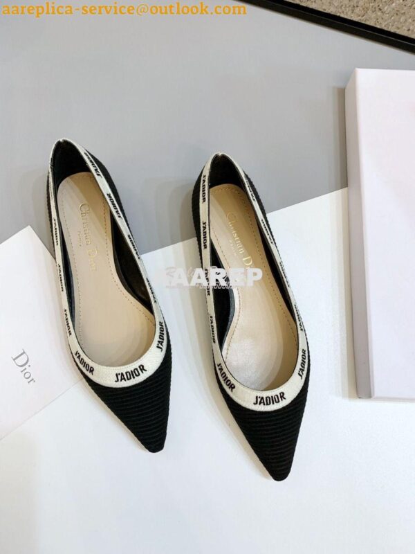 Replica Dior J'adior Ballerina Flat KCB486 Black 4