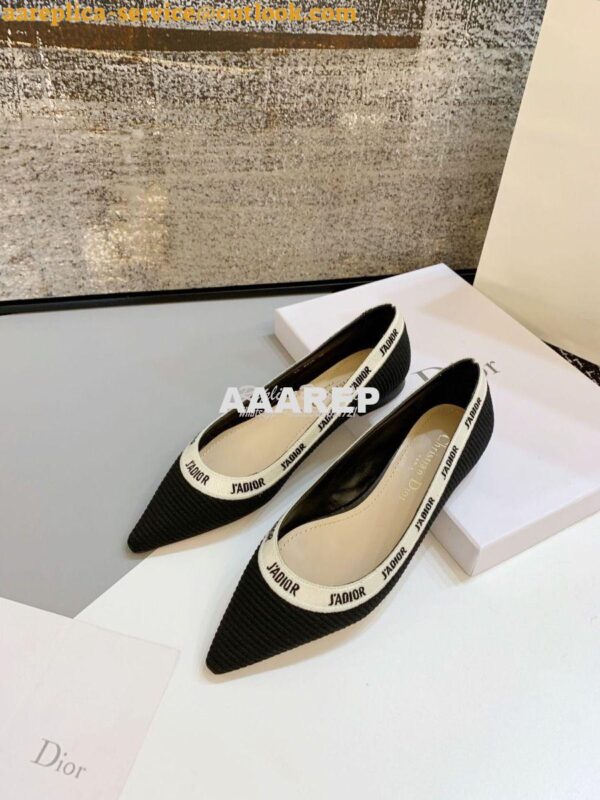 Replica Dior J'adior Ballerina Flat KCB486 Black 5