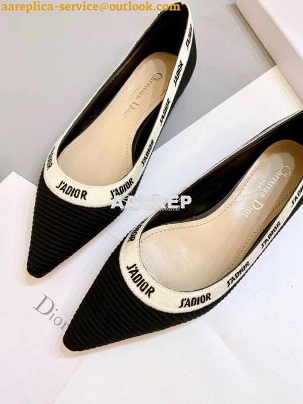 Replica Dior J'adior Ballerina Flat KCB486 Black 7