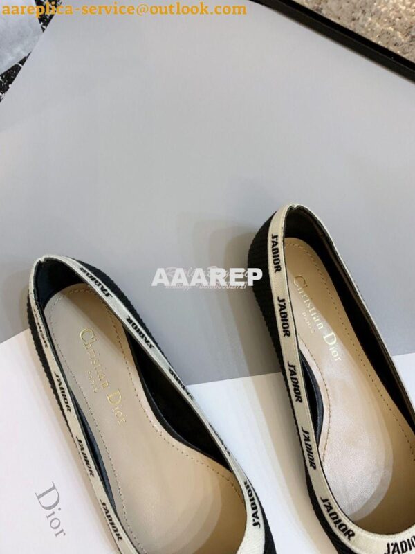 Replica Dior J'adior Ballerina Flat KCB486 Black 8