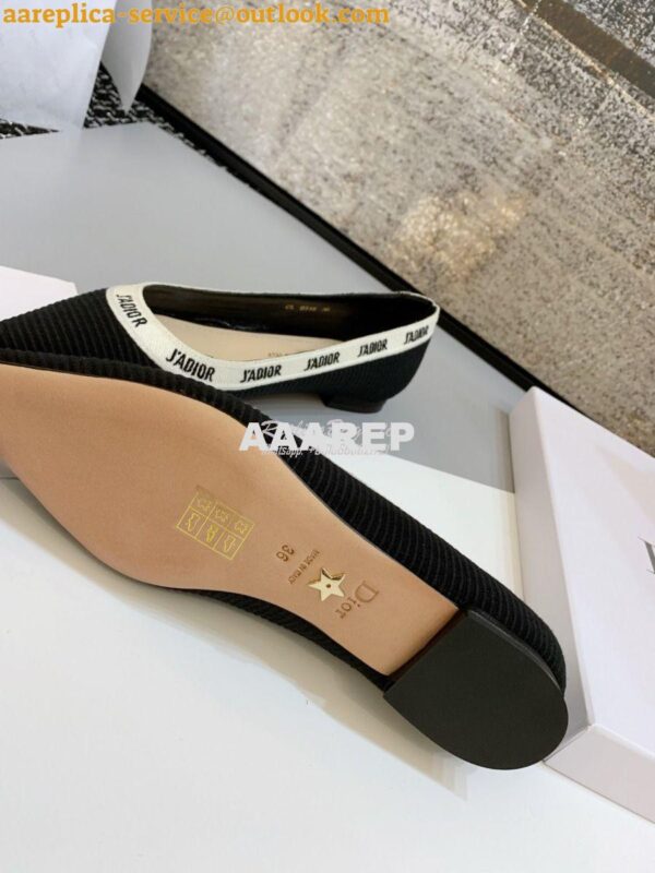 Replica Dior J'adior Ballerina Flat KCB486 Black 9