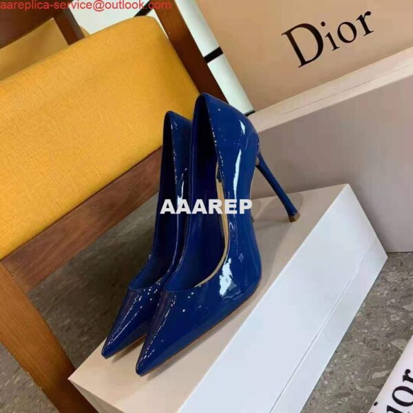 Replica Dior Women's Pump Dior Designer Shoes 81175 Navy Blue 3