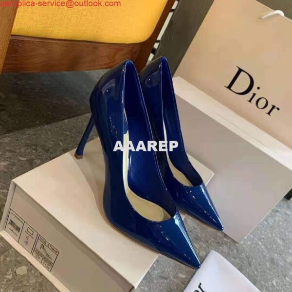 Replica Dior Women's Pump Dior Designer Shoes 81175 Navy Blue 5