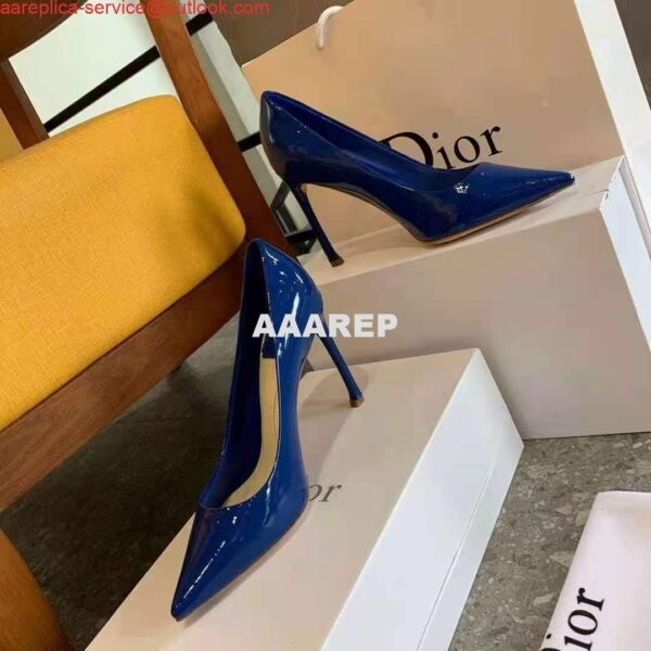 Replica Dior Women's Pump Dior Designer Shoes 81175 Navy Blue 6