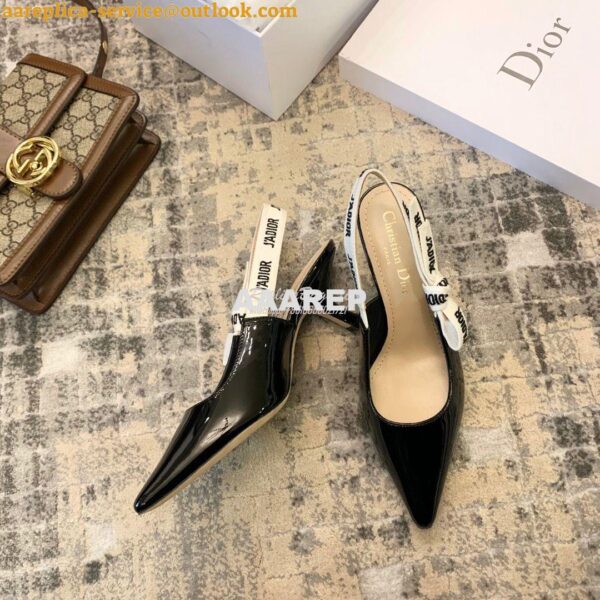 Replica Dior J'adior Pump KCC200 Black Patent 9