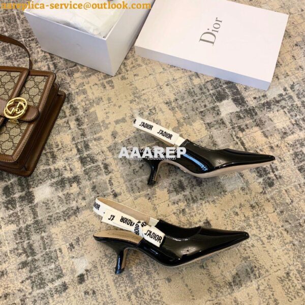 Replica Dior J'adior Pump KCC200 Black Patent 10