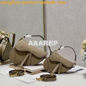 Replica Dior Saddle Bag With Strap Grained Calfskin M0455 Chestnut