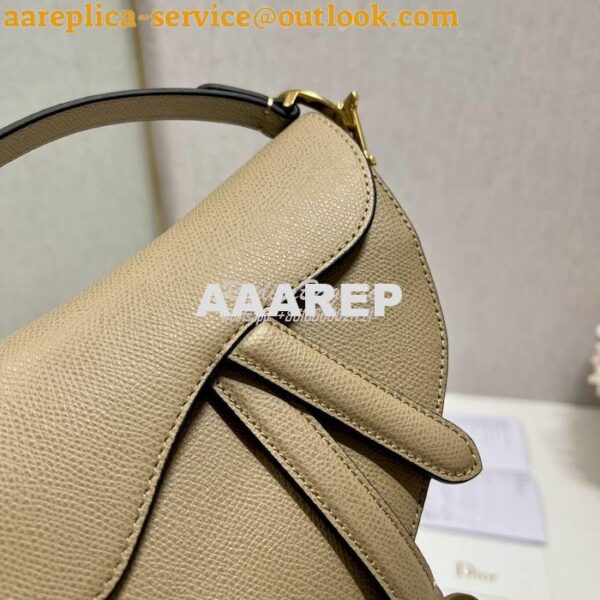 Replica Dior Saddle Bag With Strap Grained Calfskin M0455 Chestnut 9