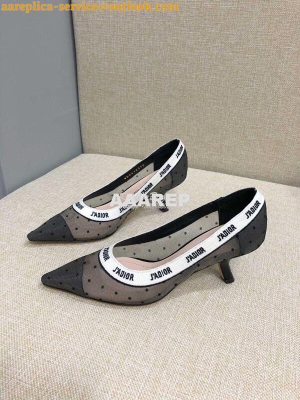 Replica Dior J'adior Pump KDP704 Black and Nude Plumetis 6