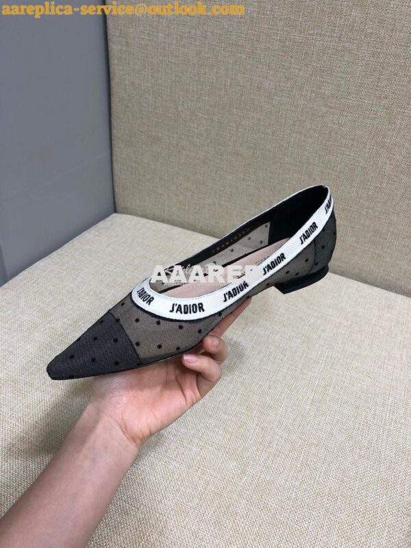 Replica Dior J'adior Pump KDP704 Black and Nude Plumetis 14