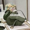 Replica Dior Saddle Bag With Strap Grained Calfskin M0455 Gray Stone