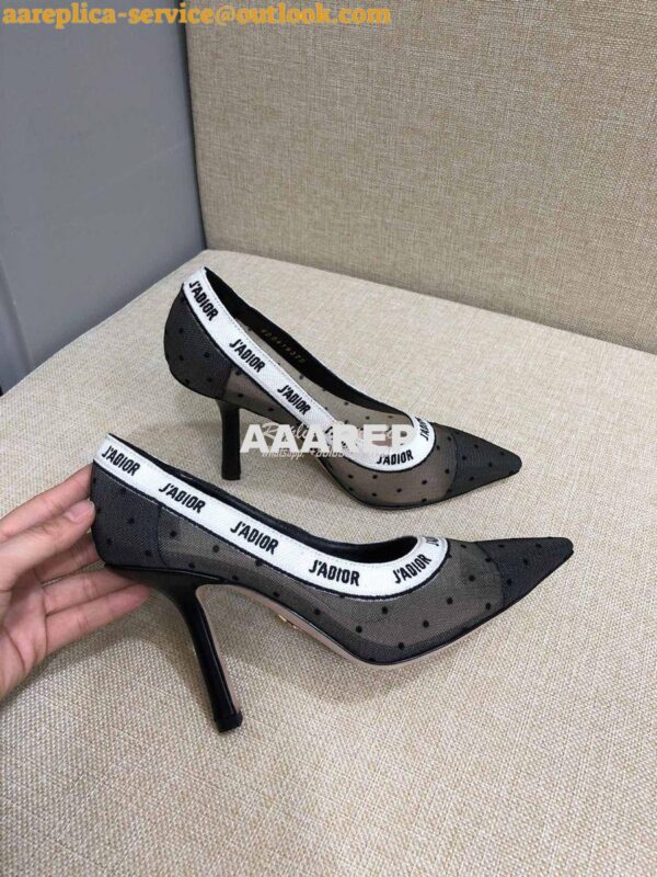 Replica Dior J'adior Pump KDP704 Black and Nude Plumetis 20