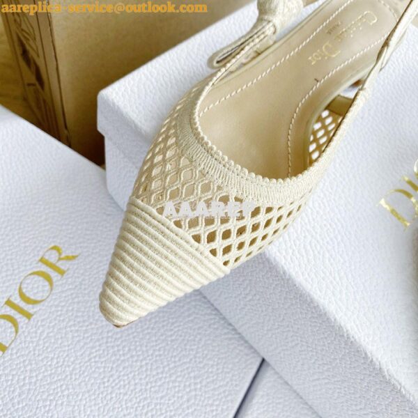 Replica Dior J'adior Slingback Pump Black Cream Embroidery KCP882 4