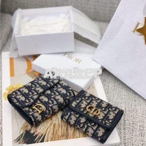 Replica Dior Saddle Lotus Wallet Oblique Jacquard S5652 2