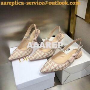 Replica Dior J'adior Slingback Rose Des Vents Cotton Embroidery with M 2