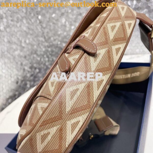 Replica Dior Saddle Natural CD Diamond Canvas and Smooth Calfskin 1ADP 7