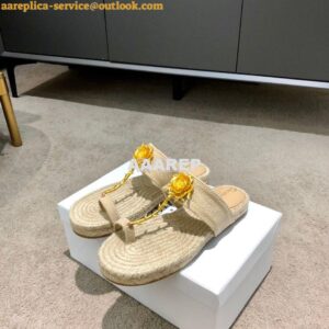 Replica Dior Jardin Thong Sandal KCQ417 Beige 2