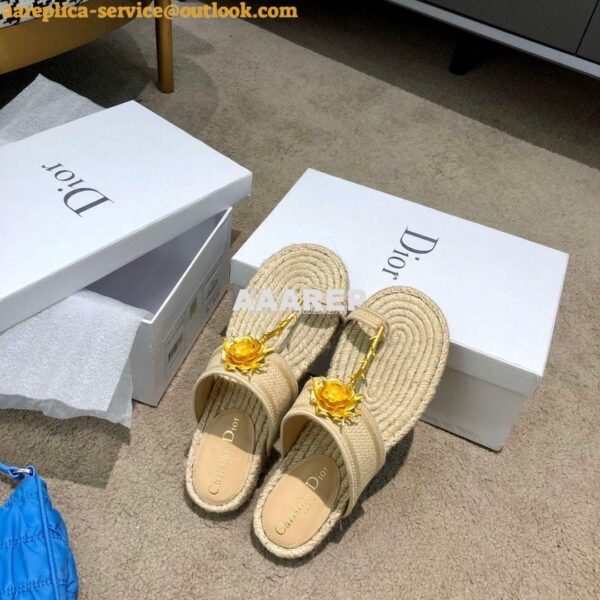 Replica Dior Jardin Thong Sandal KCQ417 Beige 6