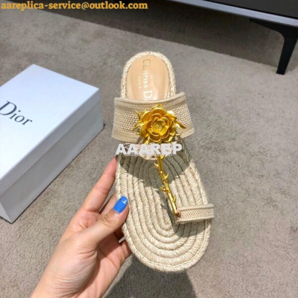 Replica Dior Jardin Thong Sandal KCQ417 Beige 8