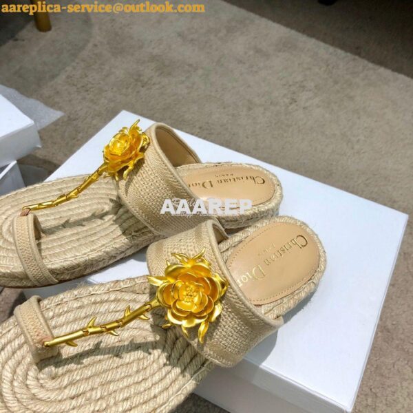 Replica Dior Jardin Thong Sandal KCQ417 Beige 9