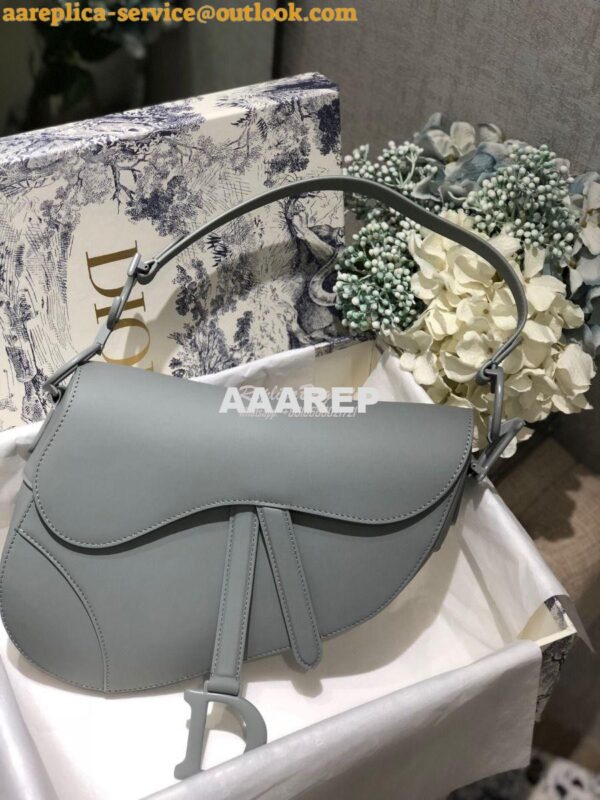 Replica Dior Saddle Ultra-Matte Bag M0446 Stone Grey 3