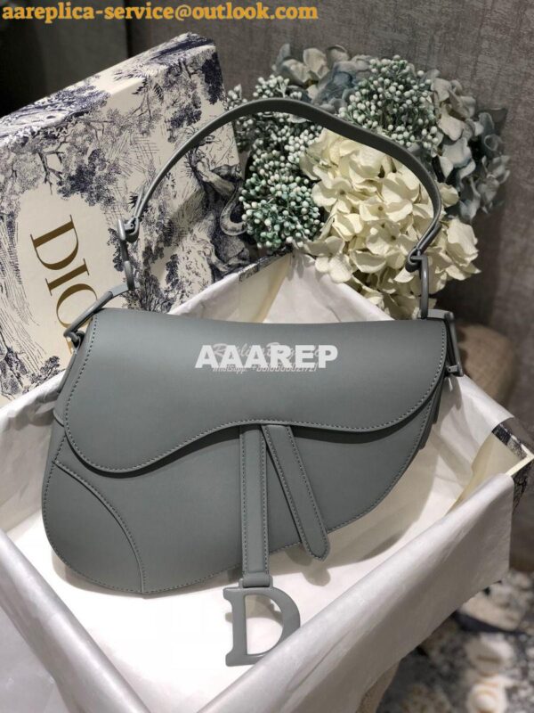 Replica Dior Saddle Ultra-Matte Bag M0446 Stone Grey 4