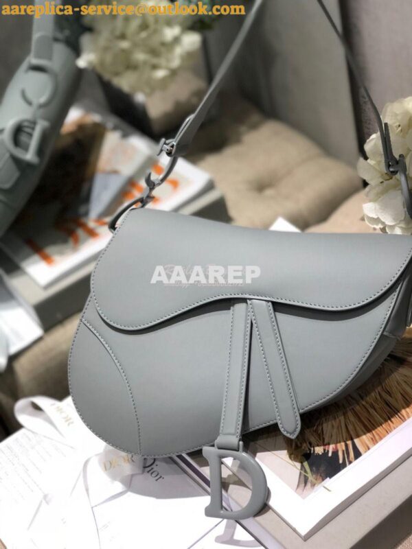 Replica Dior Saddle Ultra-Matte Bag M0446 Stone Grey 7