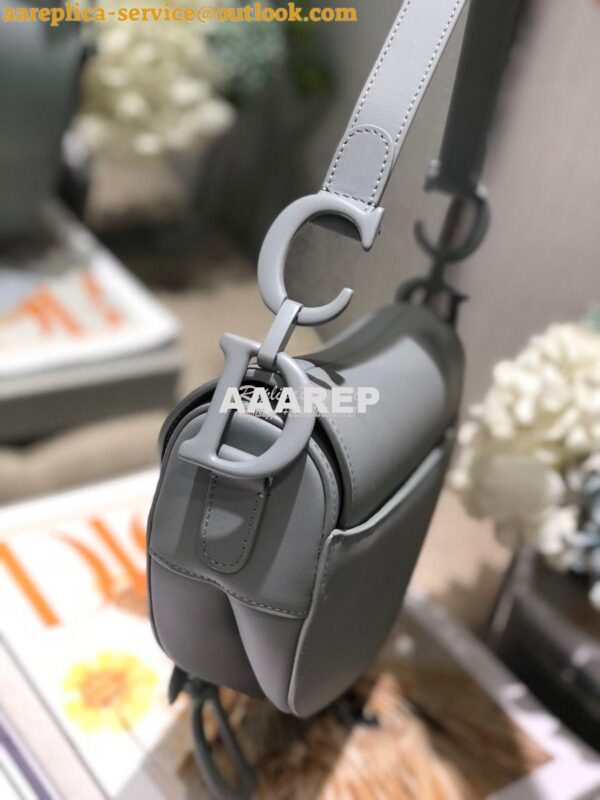 Replica Dior Saddle Ultra-Matte Bag M0446 Stone Grey 9