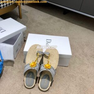 Replica Dior Jardin Thong Sandal KCQ417 Grey 2