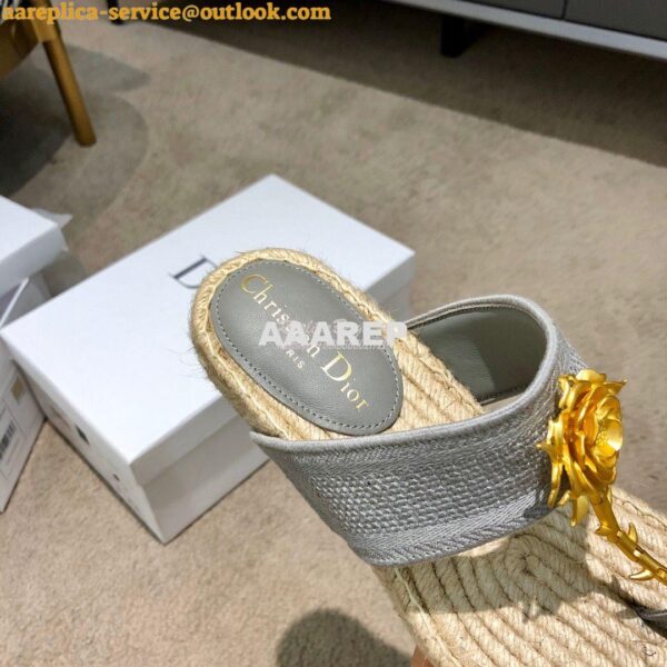 Replica Dior Jardin Thong Sandal KCQ417 Grey 10