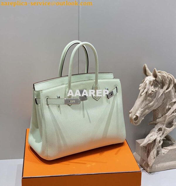 Replica Hermes Birkin Designer Tote Bag Togo Leather 28565 bubble green 12