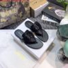 Replica Dior KCQ386 Diro 30 Montaigne Flat Thong Sandals Calfskin White 2