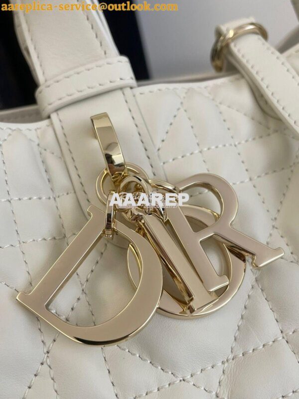 Replica Dior Small Toujours Bag in Macrocannage Calfskin M2822O Latte 5