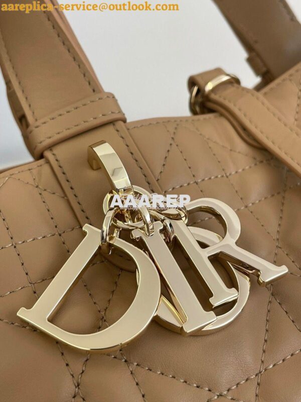 Replica Dior Small Toujours Bag in Macrocannage Calfskin M2822O Tan 4