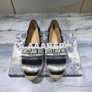 Replica Dior KDB585 Dior Granville Espadrille Shoes Black 2