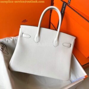 Replica Hermes Birkin Handbags Designer Hermes Tote Bag Togo Leather 28331 White 2