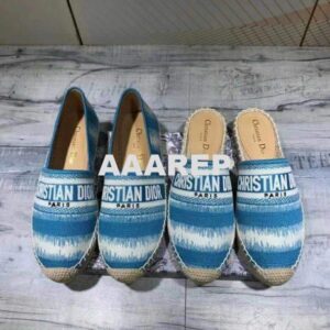 Replica Dior KDB585 Dior Granville Espadrille Shoes Blue 2