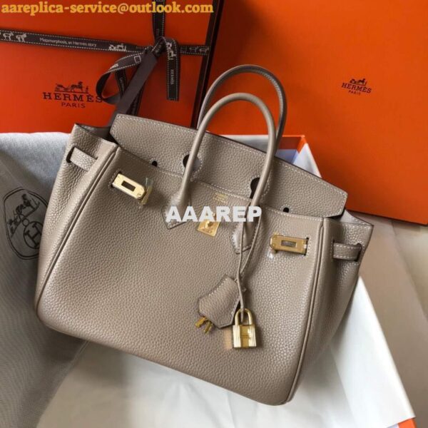 Replica Hermes Birkin Handbags Designer Hermes Tote Bag Togo Leather 28332 Gray 3